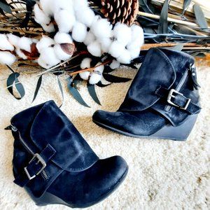 BLOWFISH Malibu Black Wedge Booties
